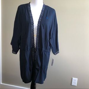 Navy Blue Vera Bradley Robe Medium New Lightweight